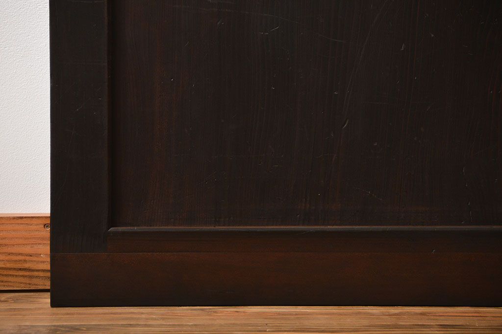 古民具・骨董 杉材一枚板 味わい深い板戸 3枚セット(帯戸)