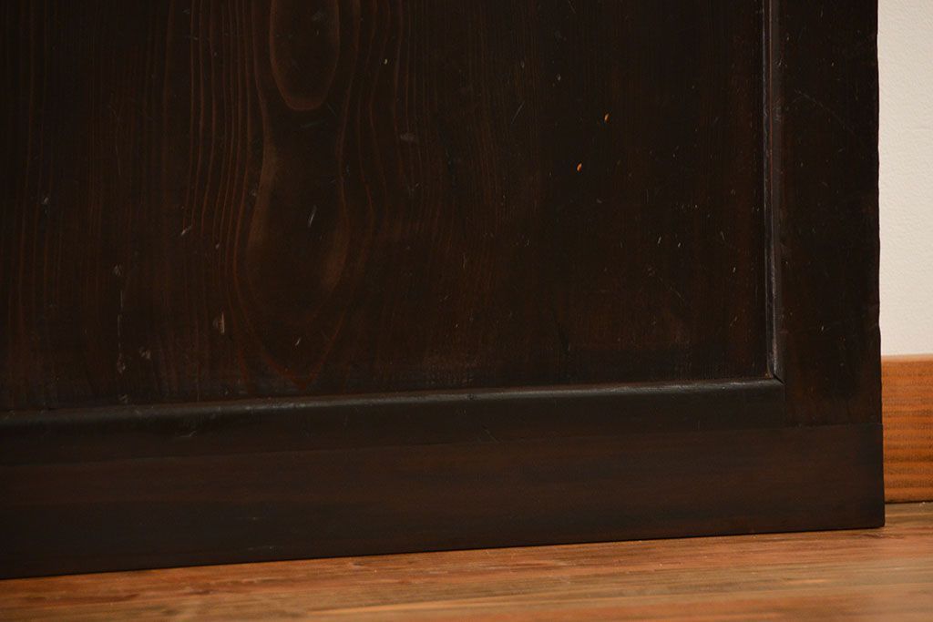 古民具・骨董 杉材一枚板 味わい深い板戸 3枚セット(帯戸)