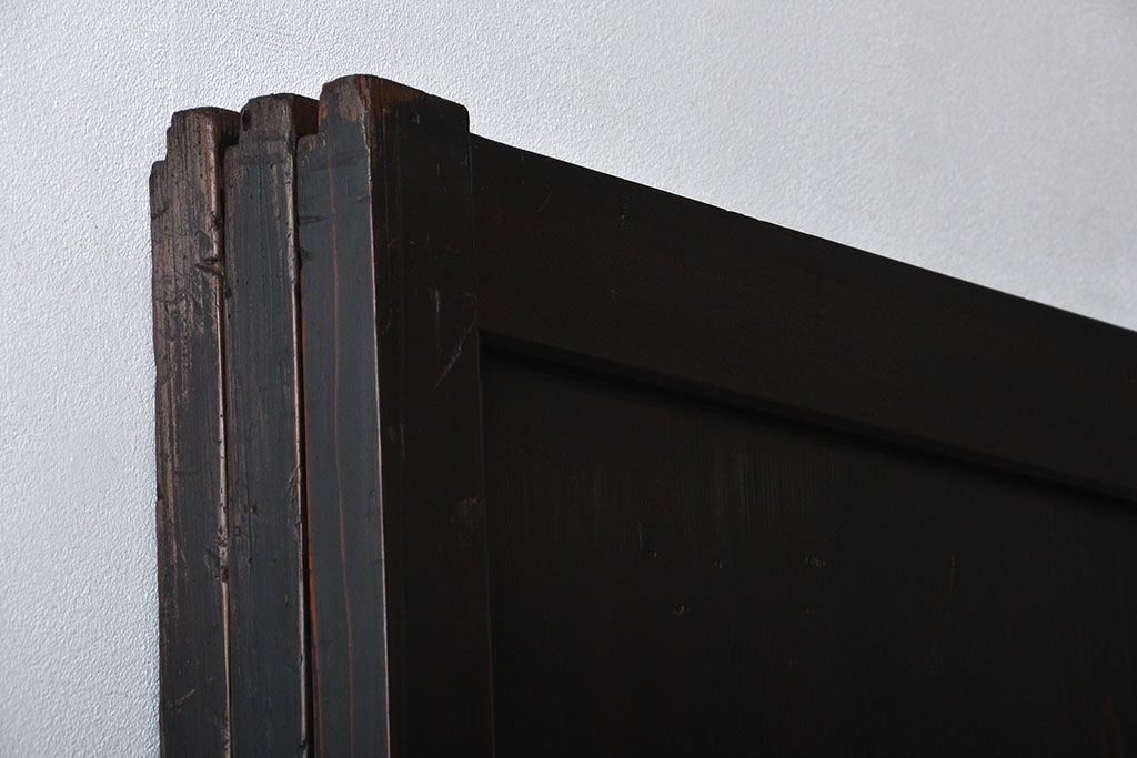 古民具・骨董 杉材一枚板 味わい深い板戸 3枚セット(帯戸)