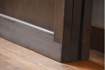 古民具・骨董 杉材一枚板 味わい深い板戸 3枚セット(帯戸)