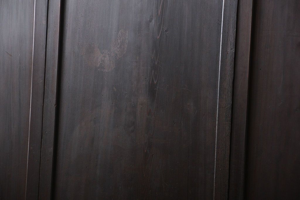 古民具・骨董 杉材一枚板 味わい深い板戸 3枚セット(帯戸)