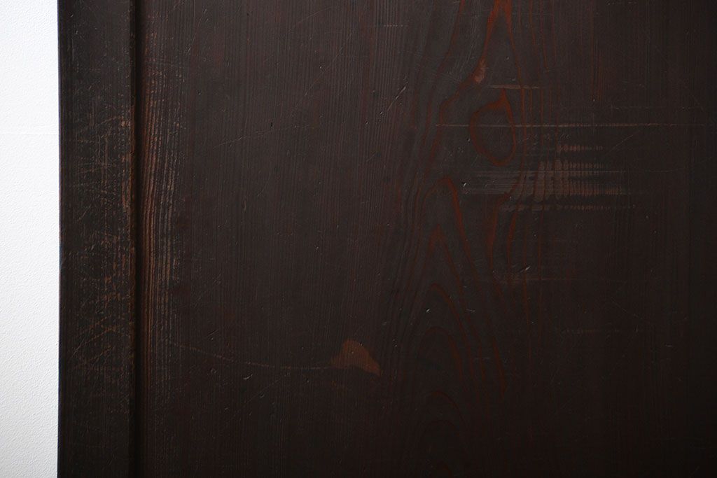 古民具・骨董 杉材一枚板 味わい深い板戸 3枚セット(帯戸)