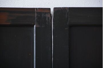 アンティーク 煤けた時代帯戸 2枚セット(建具、板戸)
