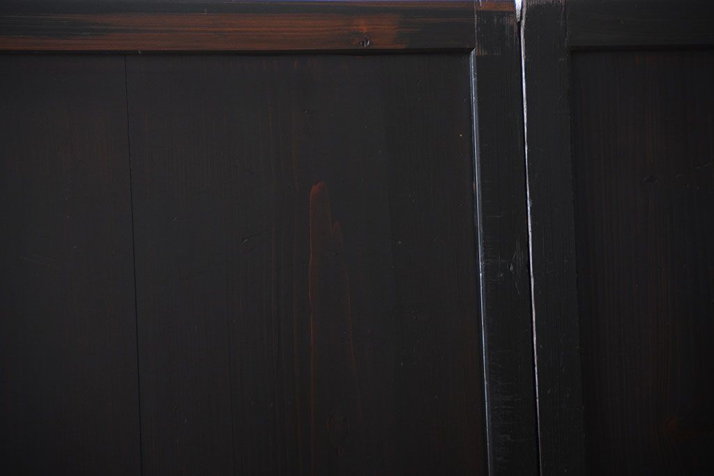 アンティーク 煤けた時代帯戸 2枚セット(建具、板戸)