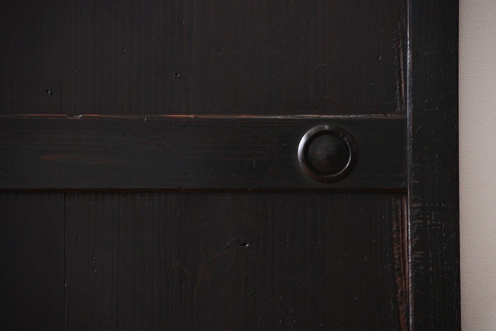 アンティーク 煤けた時代帯戸 2枚セット(建具、板戸)