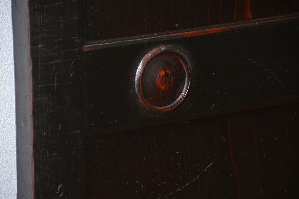 アンティーク 煤けた時代帯戸 2枚セット(建具、板戸)