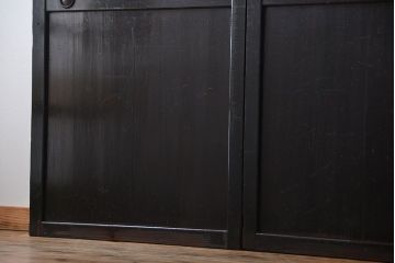 アンティーク 煤けた時代帯戸 2枚セット(建具、板戸)