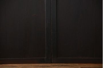 アンティーク 煤けた時代帯戸 2枚セット(建具、板戸)