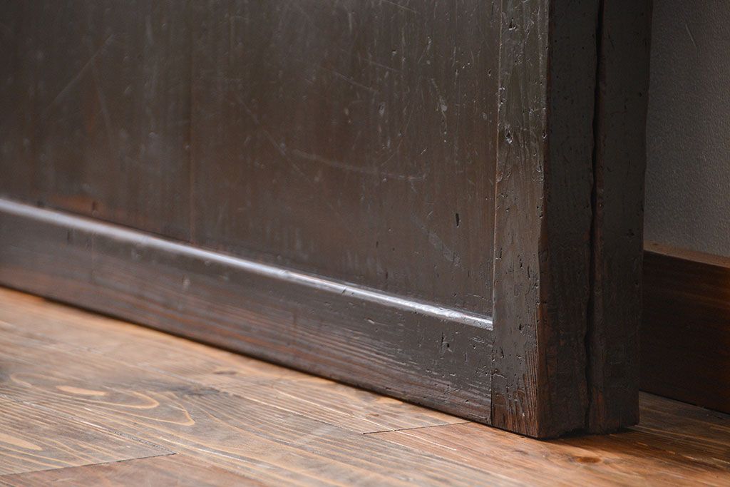 アンティーク 煤けた時代帯戸 2枚セット(建具、板戸)