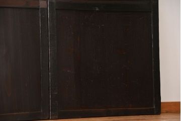 アンティーク 煤けた時代帯戸 2枚セット(建具、板戸)