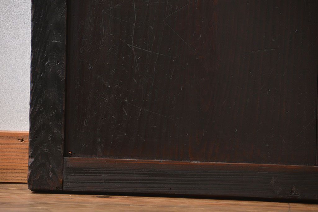 アンティーク 煤けた時代帯戸 2枚セット(建具、板戸)