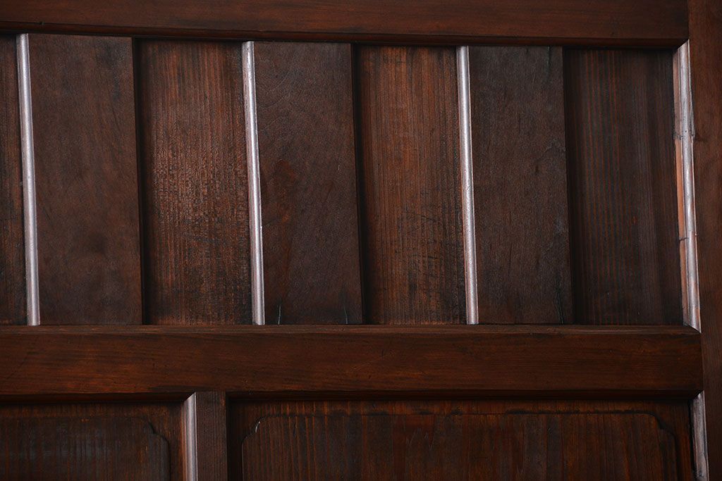 古民具・骨董 杢目の素晴らしい無双帯戸 2枚セット(板戸、古民家)