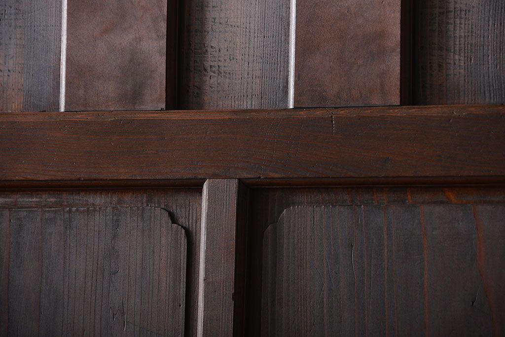 古民具・骨董 杢目の素晴らしい無双帯戸 2枚セット(板戸、古民家)