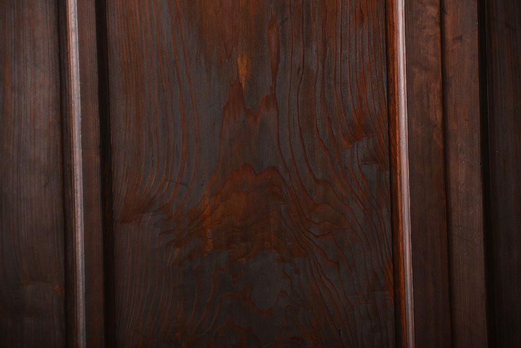 古民具・骨董 杢目の素晴らしい無双帯戸 2枚セット(板戸、古民家)