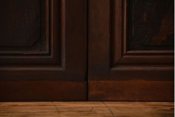 古民具・骨董 杢目の素晴らしい無双帯戸 2枚セット(板戸、古民家)