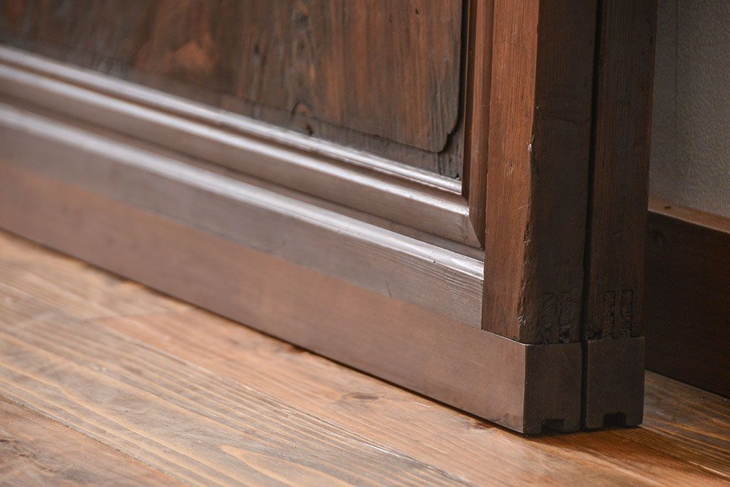 古民具・骨董 杢目の素晴らしい無双帯戸 2枚セット(板戸、古民家)