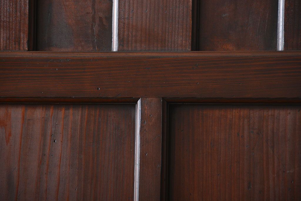 古民具・骨董 杢目の素晴らしい無双帯戸 2枚セット(板戸、古民家)