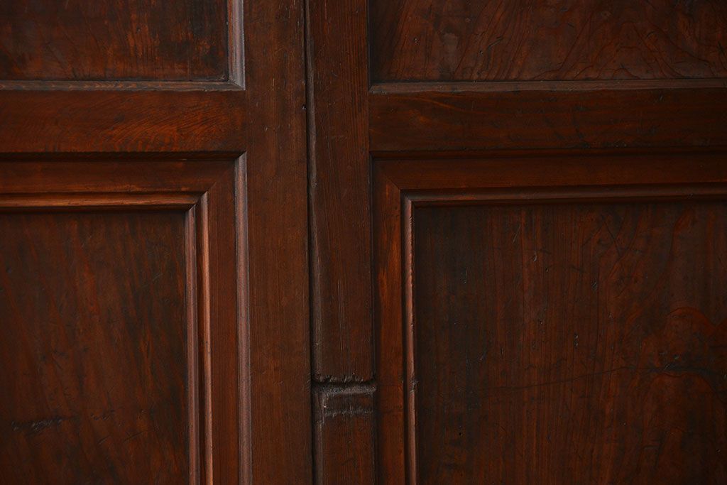 古民具・骨董 杢目の素晴らしい無双帯戸 2枚セット(板戸、古民家)