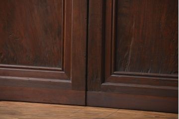 古民具・骨董 杢目の素晴らしい無双帯戸 2枚セット(板戸、古民家)