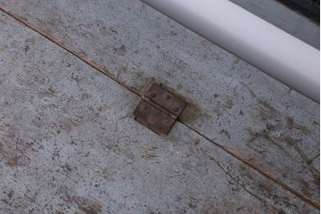 アンティーク家具　イギリスアンティーク 収納ボックス付き!オリジナルペイントの特大ベンチ