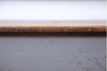 アンティーク家具　イギリスアンティーク 収納ボックス付き!オリジナルペイントの特大ベンチ