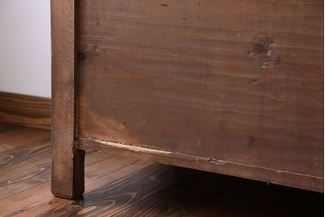 アンティーク家具　イギリスアンティーク 収納ボックス付き!オリジナルペイントの特大ベンチ