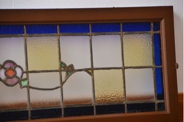 アンティーク 日本製 大正ロマン ステンドグラス 明り取り(ガラス欄間)