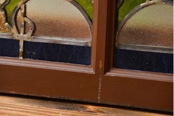 アンティーク 日本製 大正ロマン ステンドグラス 明り取り(ガラス欄間)