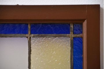 アンティーク 日本製 大正ロマン ステンドグラス 明り取り(ガラス欄間)