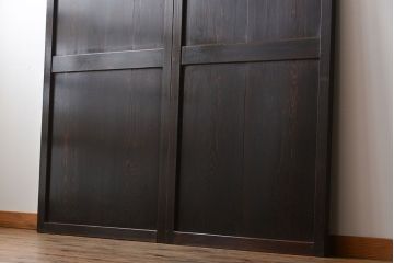古民具・骨董 味のある帯戸2枚セット(引き戸、抜戸)