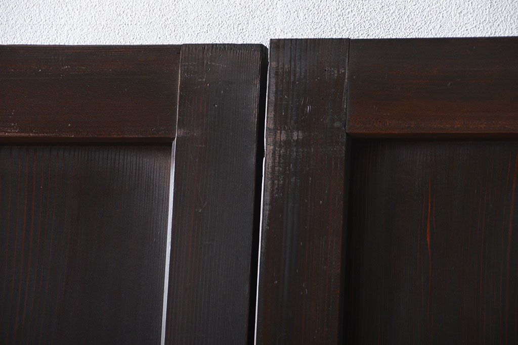 古民具・骨董 味のある帯戸2枚セット(引き戸、抜戸)