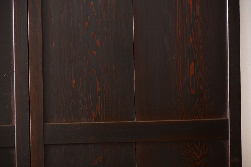 古民具・骨董 味のある帯戸2枚セット(引き戸、抜戸)