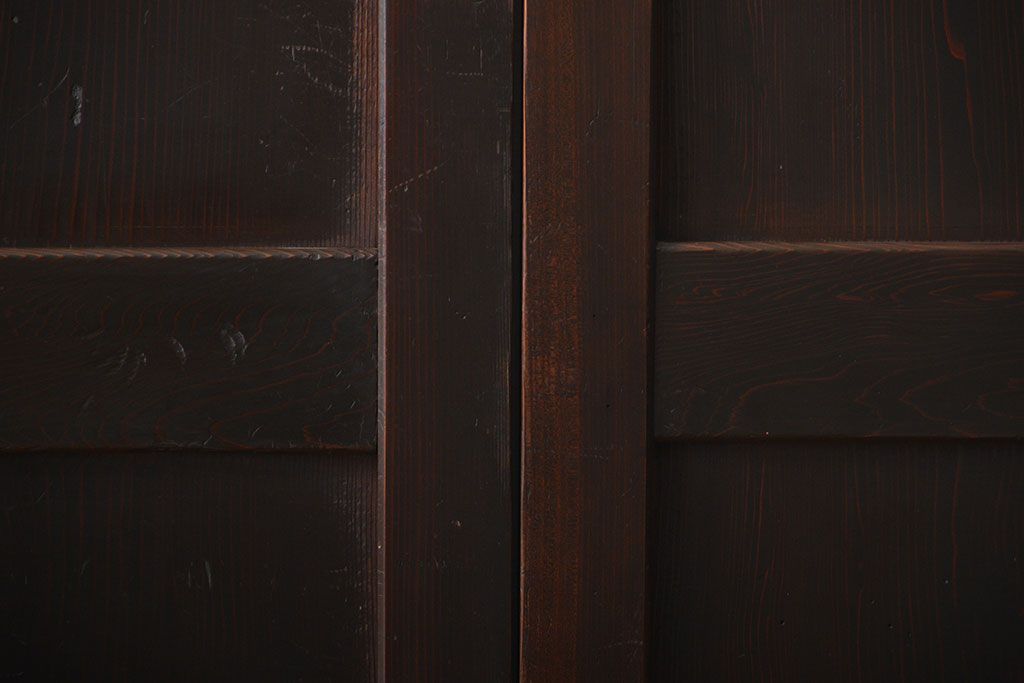 古民具・骨董 味のある帯戸2枚セット(引き戸、抜戸)