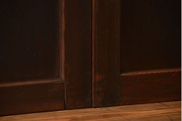 古民具・骨董 味のある帯戸2枚セット(引き戸、抜戸)