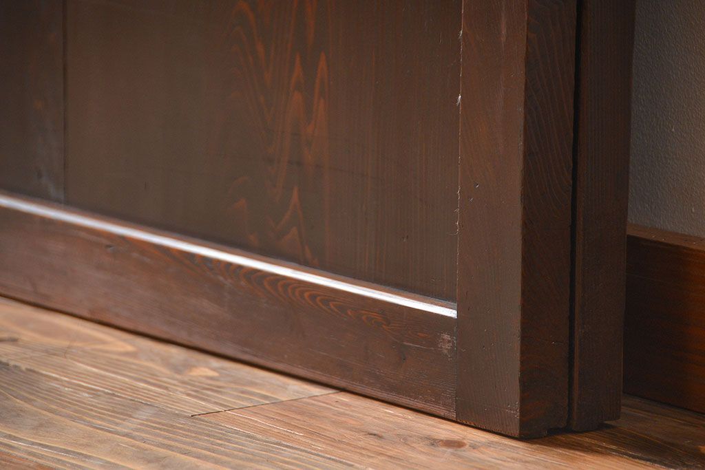 古民具・骨董 味のある帯戸2枚セット(引き戸、抜戸)