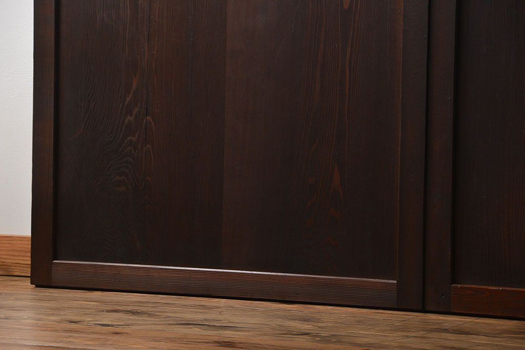 古民具・骨董 味のある帯戸2枚セット(引き戸、抜戸)