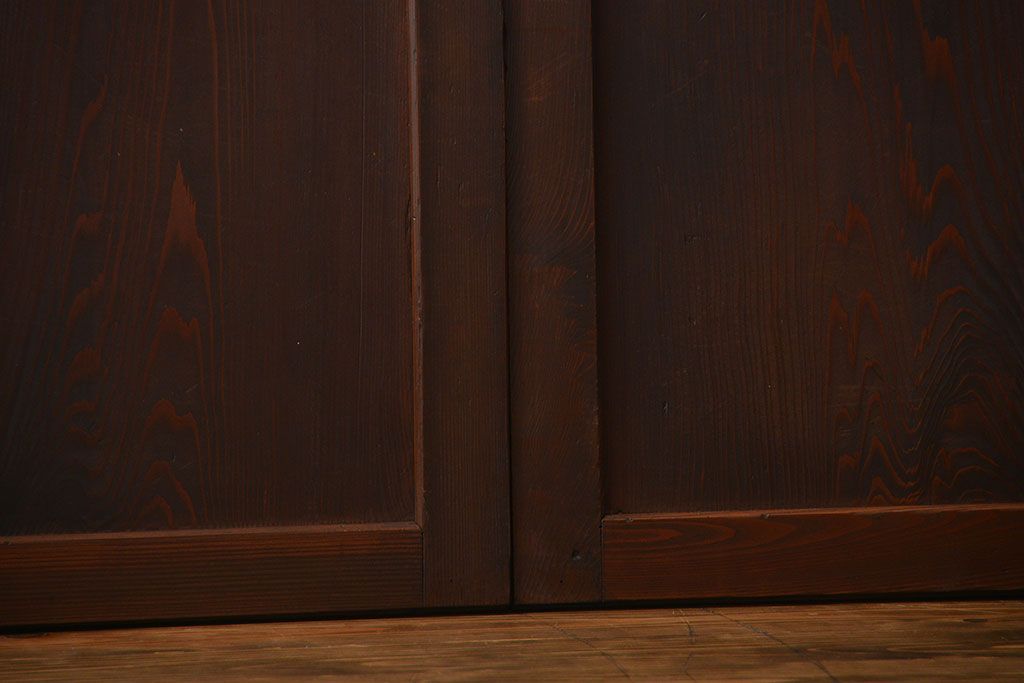 古民具・骨董 味のある帯戸2枚セット(引き戸、抜戸)