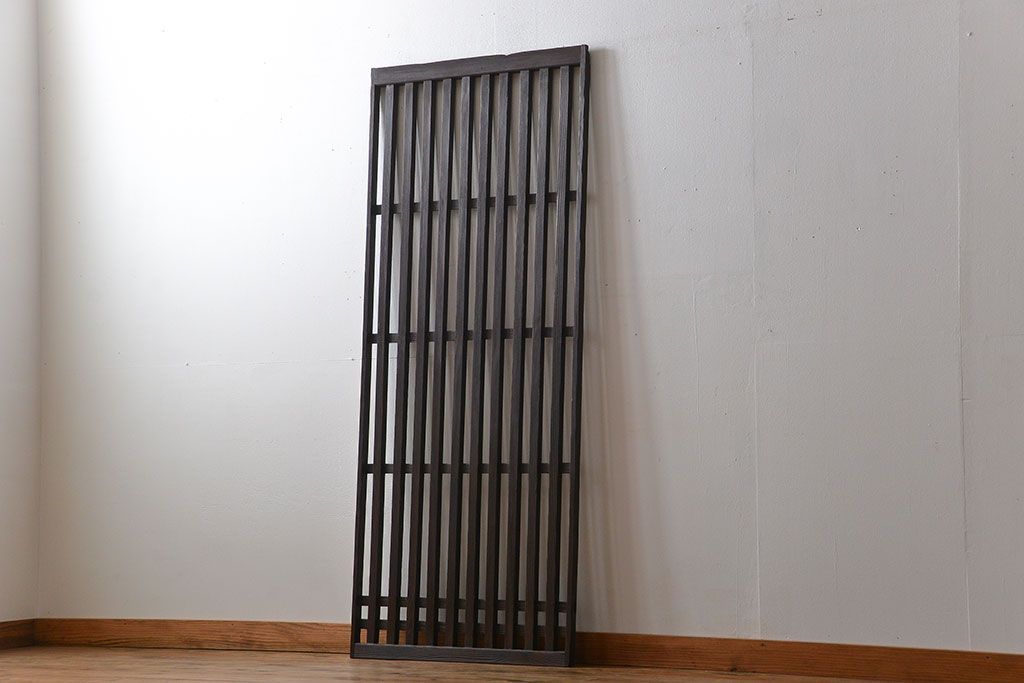 古民具・骨董 シンプルな格子戸(1)(引き戸)