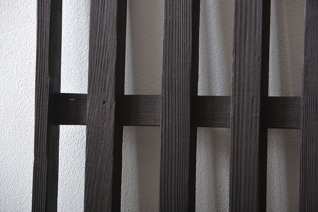 古民具・骨董 シンプルな格子戸(1)(引き戸)