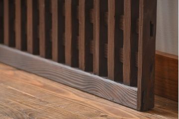 古民具・骨董 シンプルな格子戸(1)(引き戸)