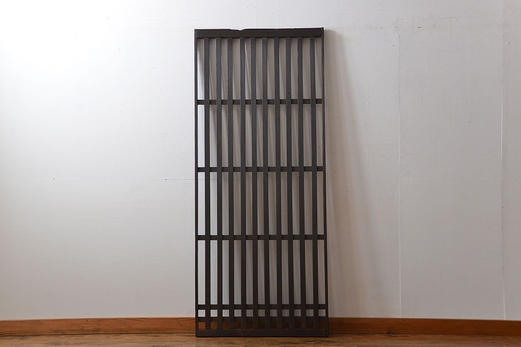 古民具・骨董 シンプルな格子戸(1)(引き戸)