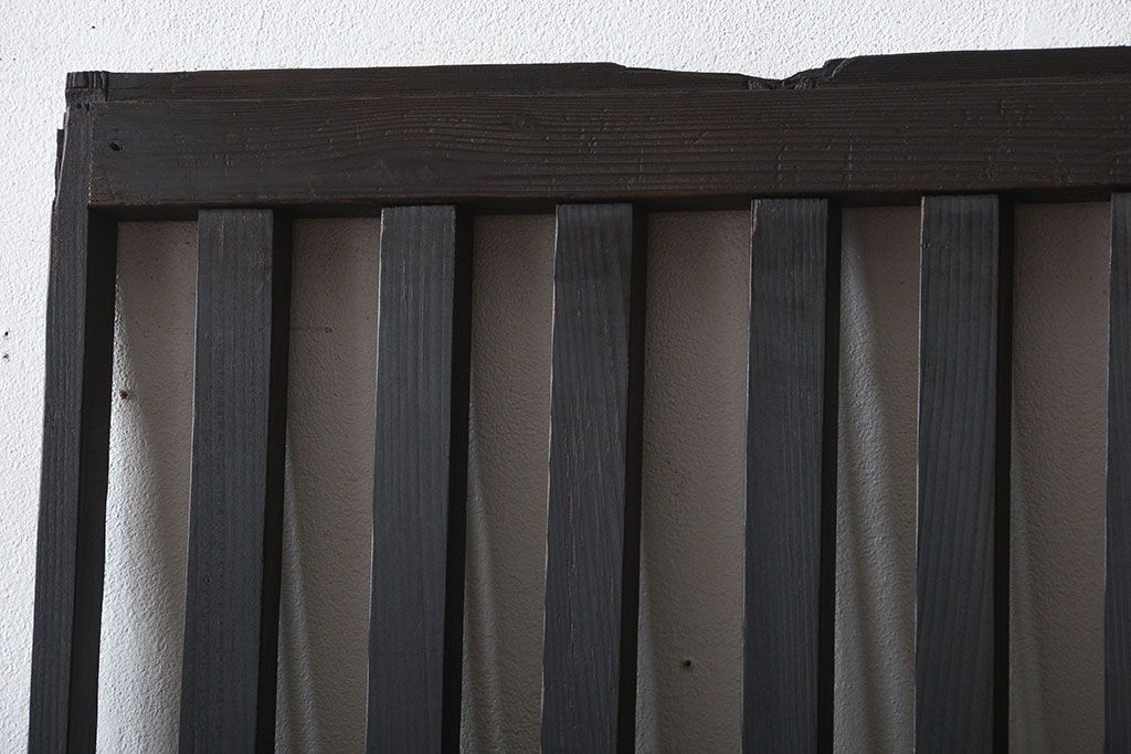 古民具・骨董 シンプルな格子戸(1)(引き戸)