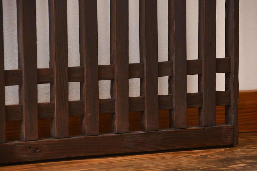 古民具・骨董 シンプルな格子戸(1)(引き戸)