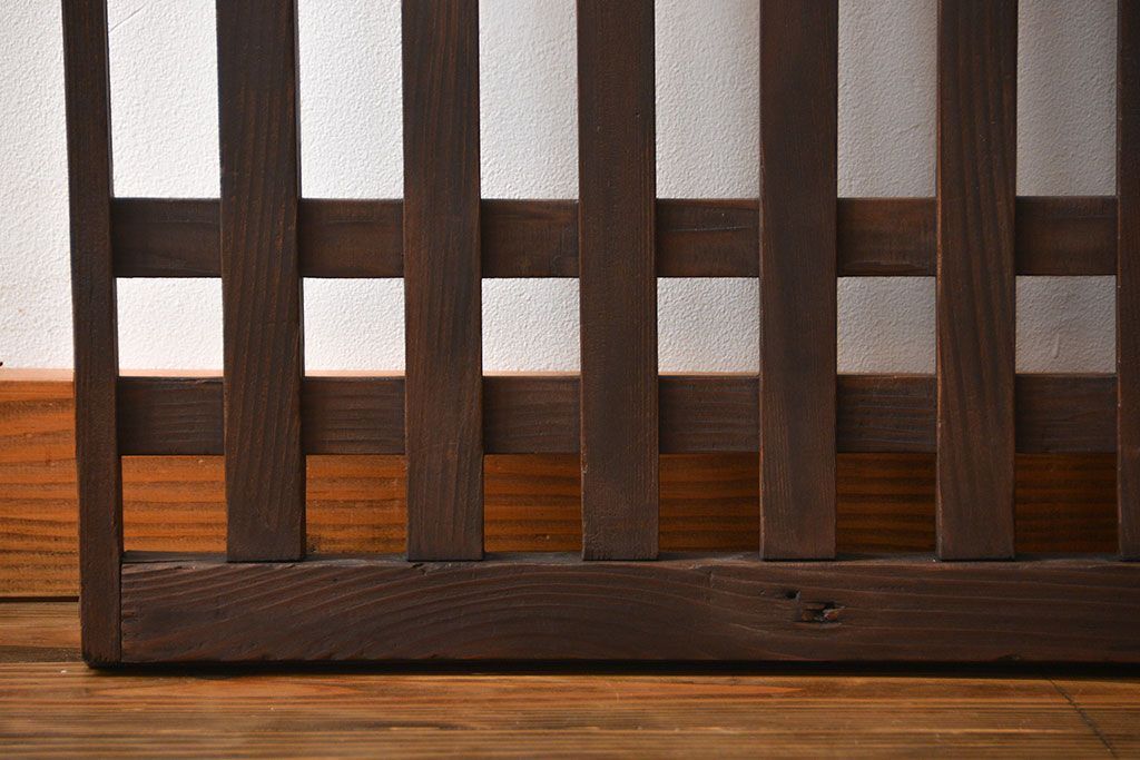 古民具・骨董 シンプルな格子戸(1)(引き戸)