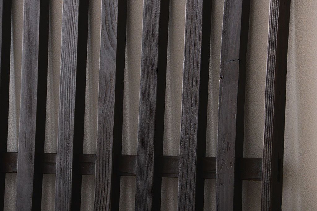 古民具・骨董 シンプルな格子戸(2)(引き戸)