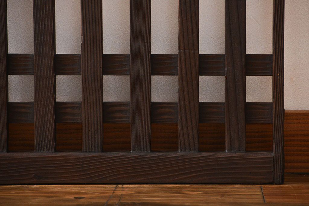 古民具・骨董 シンプルな格子戸(2)(引き戸)