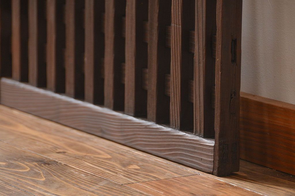 古民具・骨董 シンプルな格子戸(2)(引き戸)