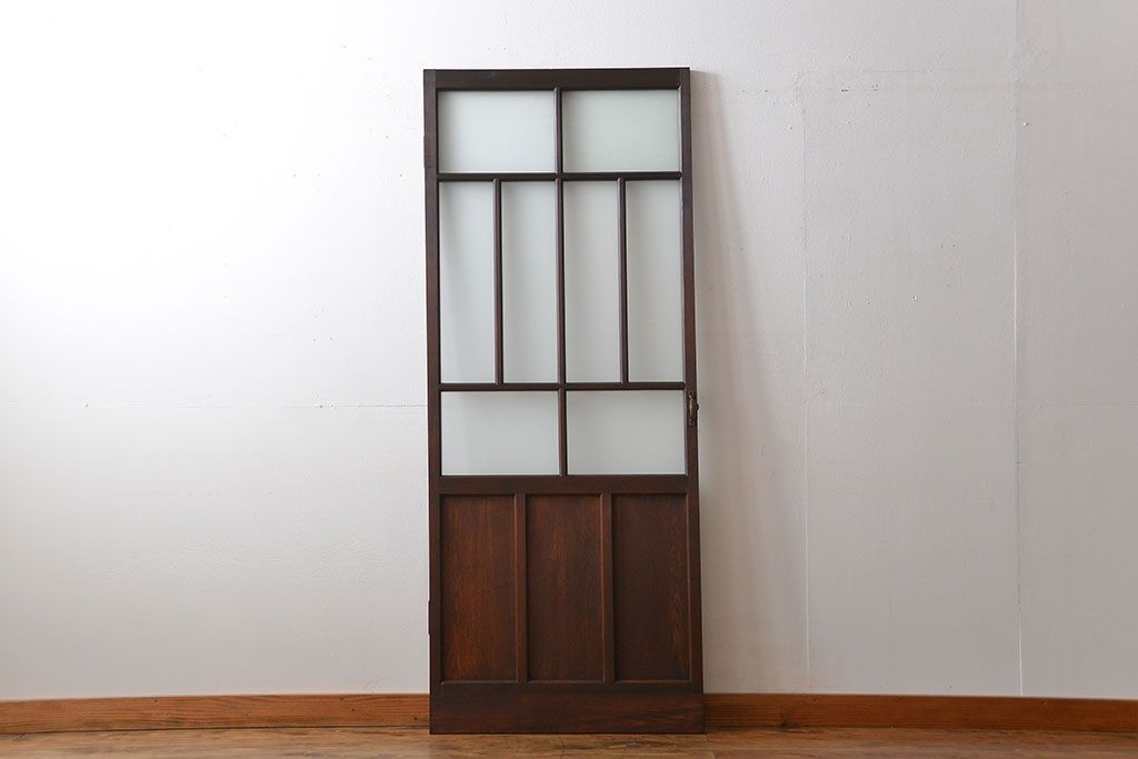 アンティーク すりガラス入りの背の高い扉(ドア)