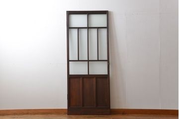 アンティーク すりガラス入りの背の高い扉(ドア)