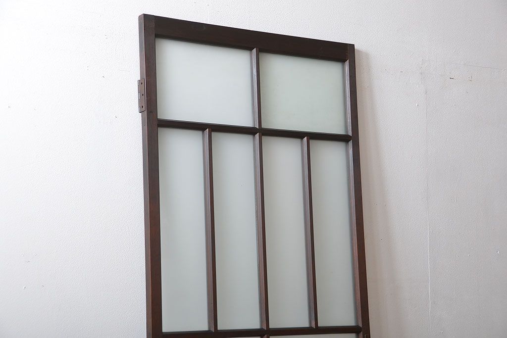 アンティーク すりガラス入りの背の高い扉(ドア)